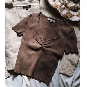 🚨LAST ONE🚨// Mocha ribbed top
